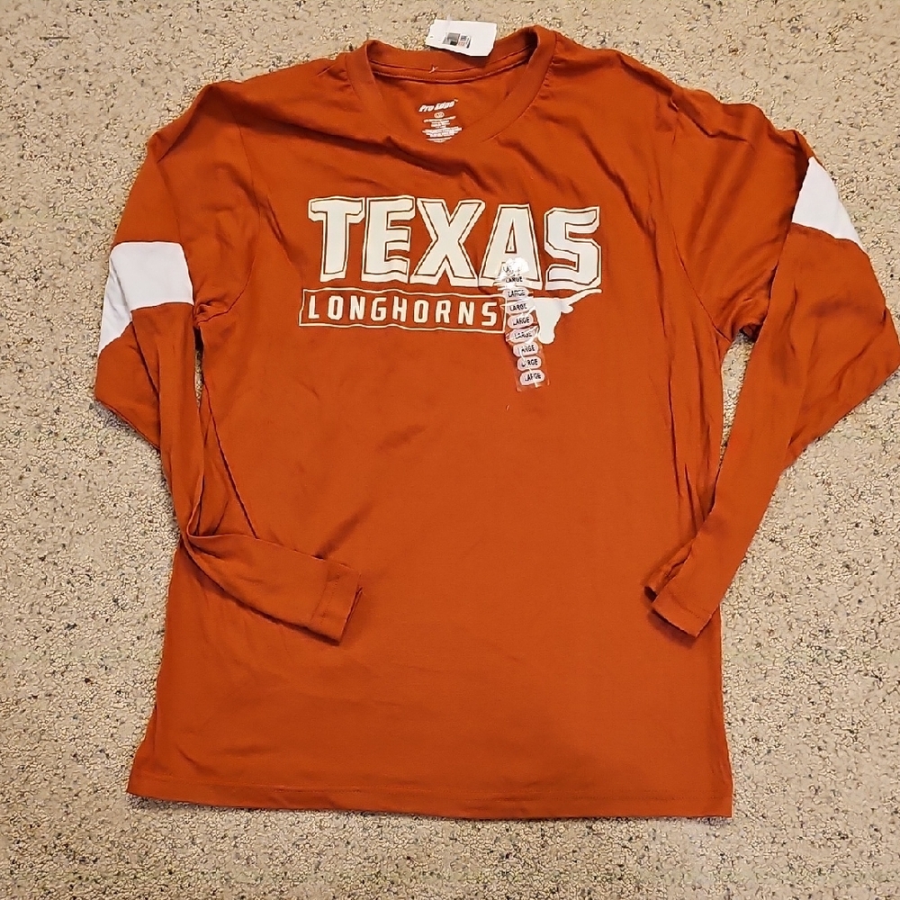 Pro Edge Texas Longhorns Orange Long Sleeve Crew Tee